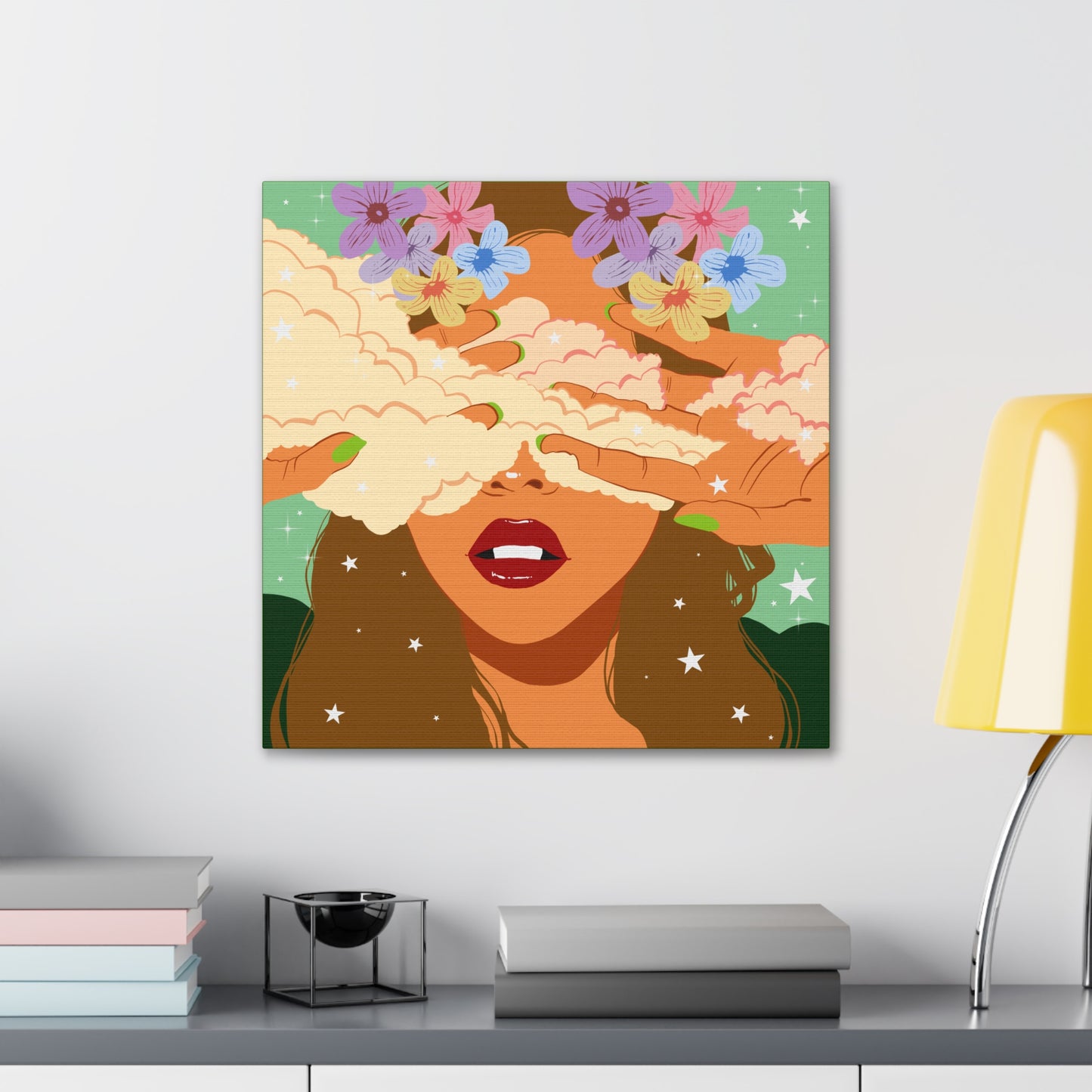 Blossom Dreams Black Girl Painting