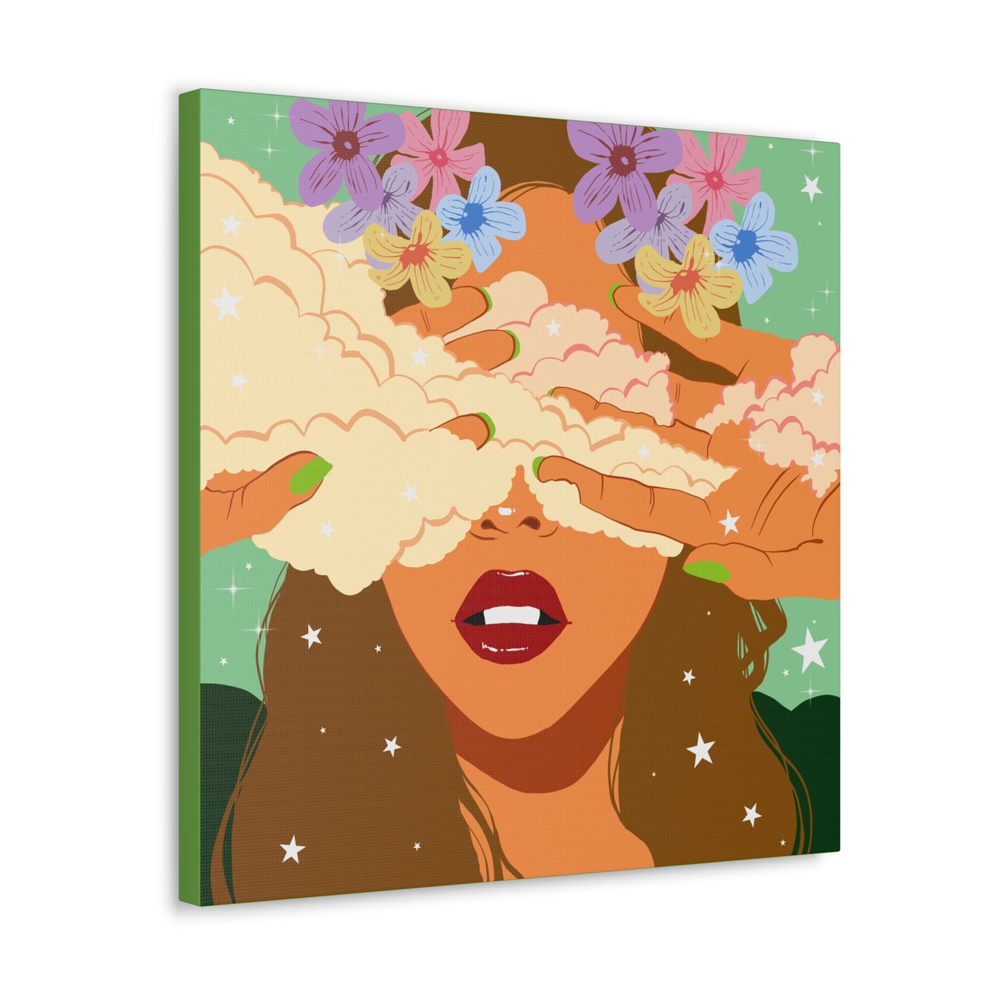 Blossom Dreams Black Girl Painting