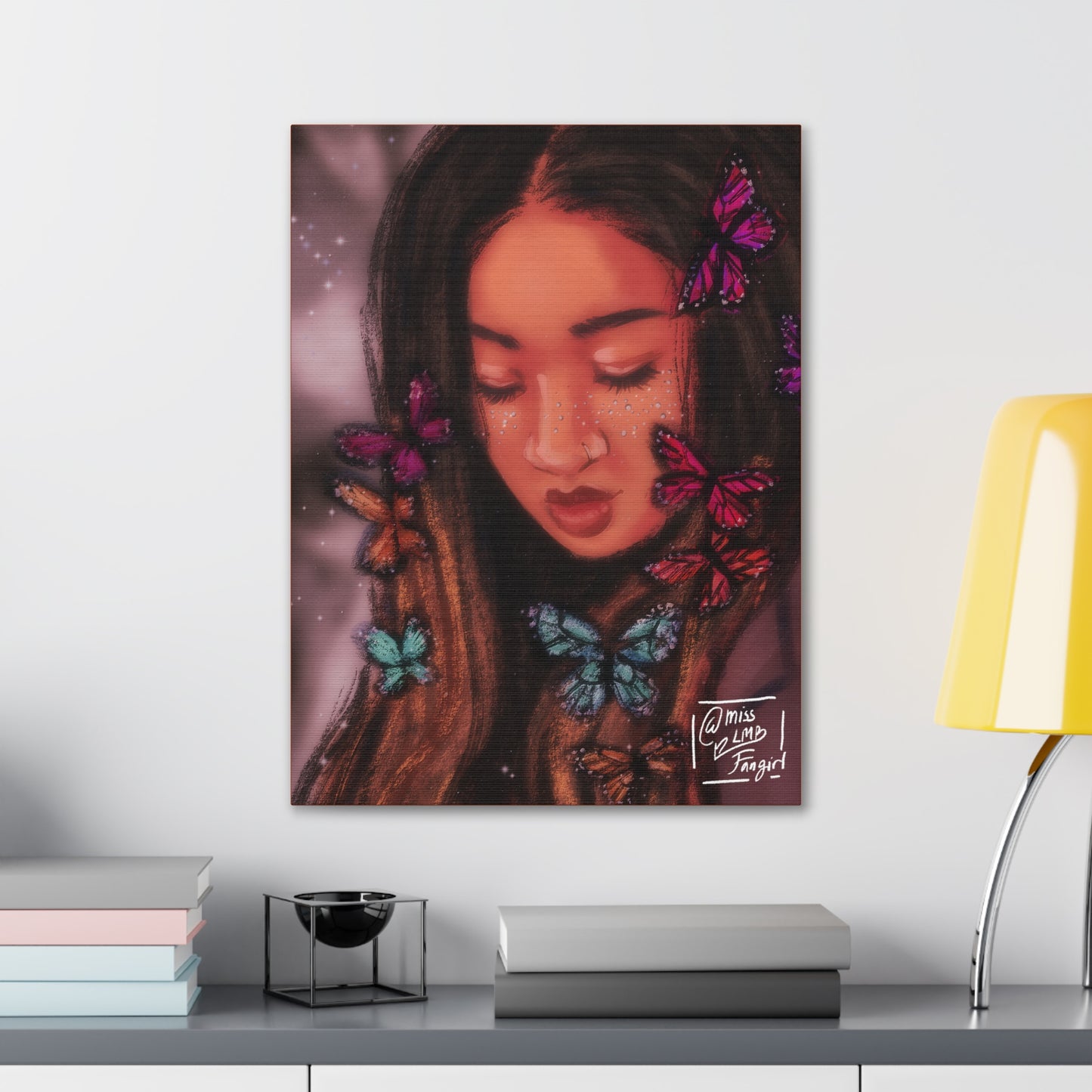 Black girl Butterfly Dream Painting