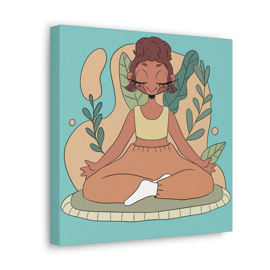 Cute Lady Yoga Painting