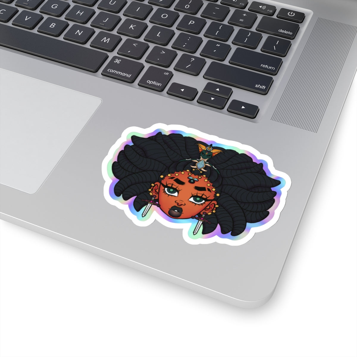 Black girl medusa Holographic / Glossy sticker decoration